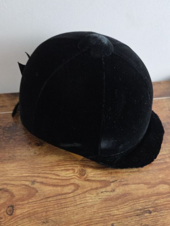 Vintage Vel Pro Equestrian Black Velvet Riding Jockey Hat main image 5